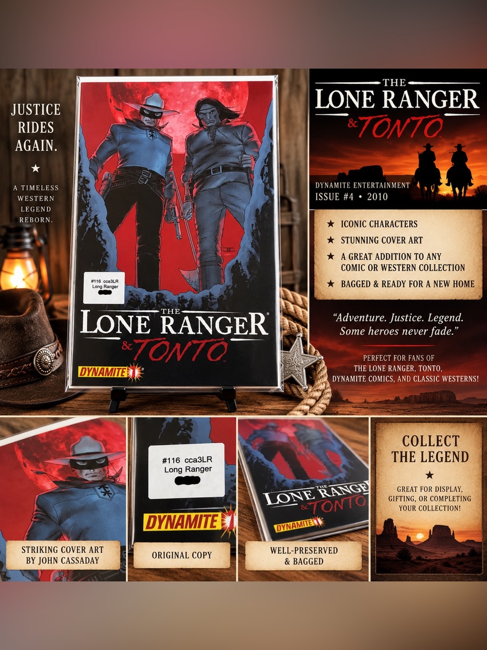 The Lone Ranger & Tonto #4 Dynamite 2010 John Cassaday Western Comic
